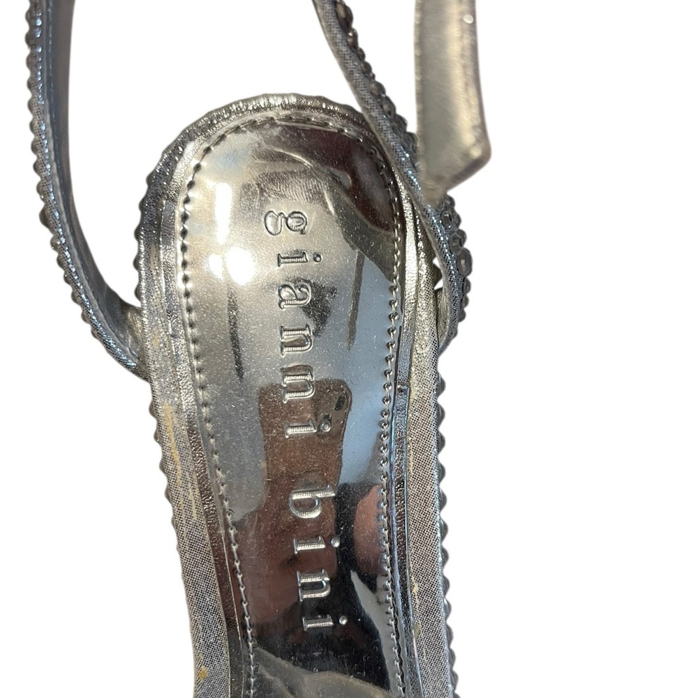 Gianni Bini Silver Rhinestone Platform Heels Size 7 1/2 - Picture 4 of 4